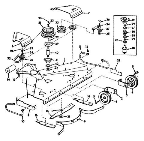 Older 3 blade 42in deck - MyTractorForum.com - The ... 1450 cub cadet schematic 