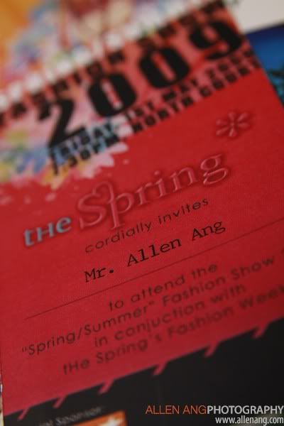 Spring/Summer Fashion Week 2009 Im proud to see my name printed on the invite.