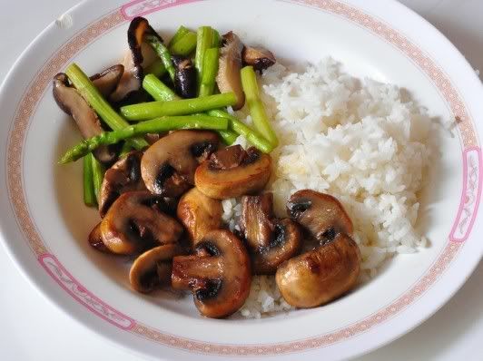 asparagus sauteed mushroom