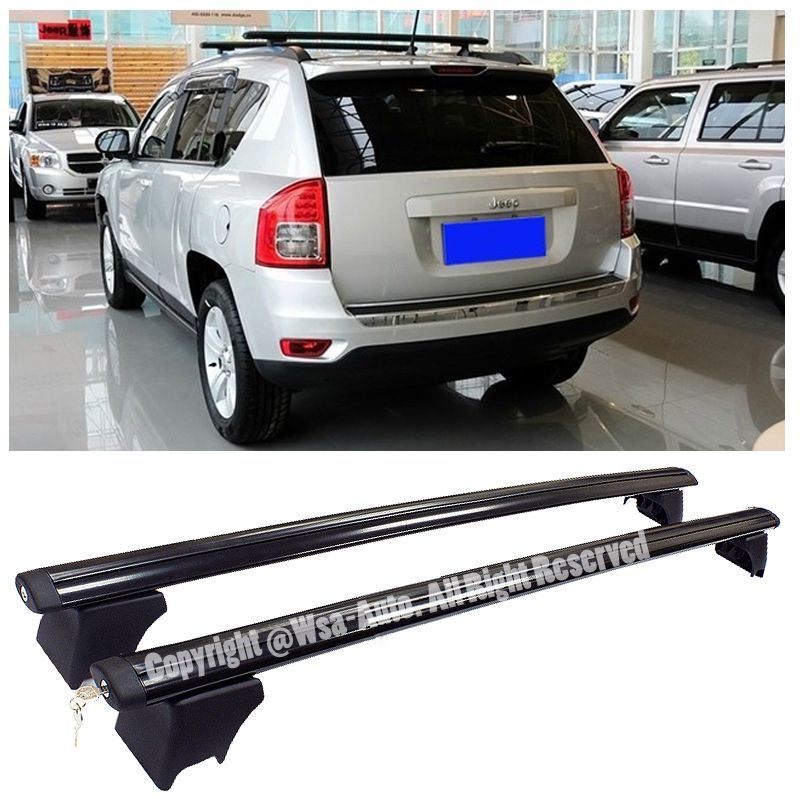 For 07-10 Jeep Compass Utility Roof Rack Cross Bar Top Luggage Carrier Kit Pair | eBay 2007 Jeep Compass Roof Rack Cross Bars