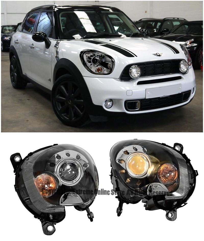 For 11Up MINI Cooper Countryman Paceman Projector Black Housing Clear