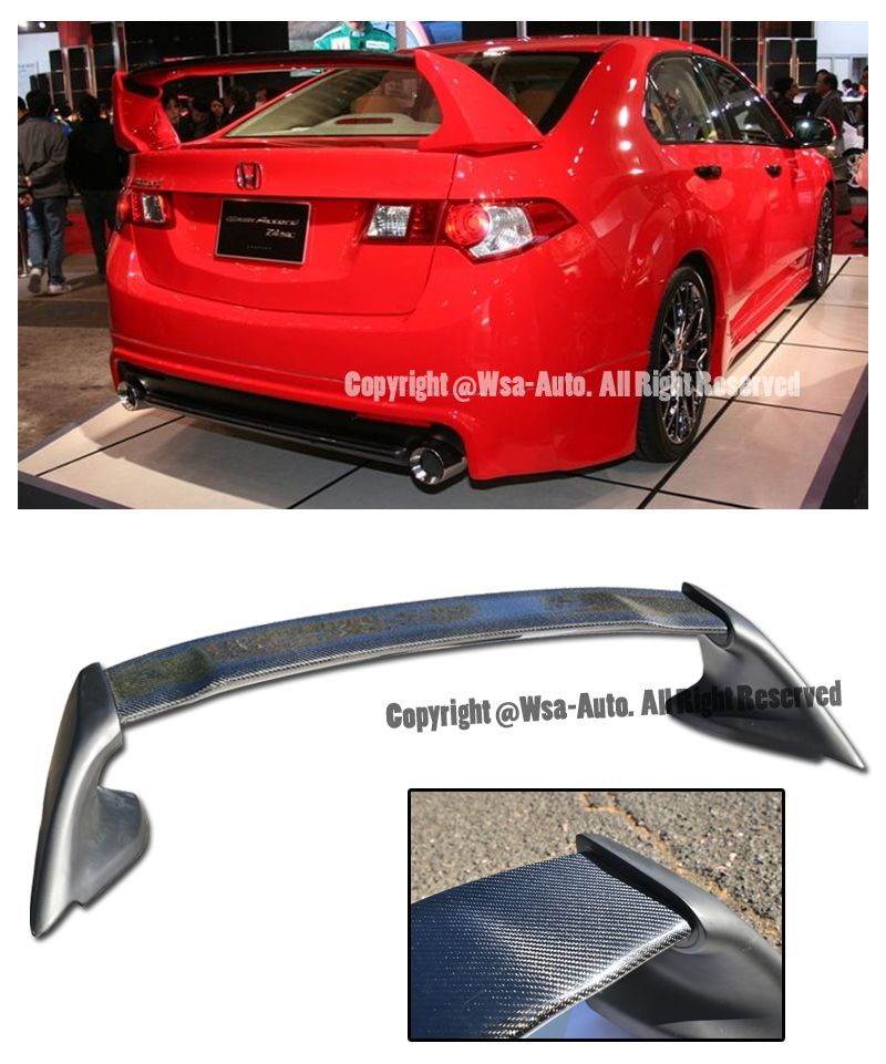 For 0914 Acura TSX Mugen Style Carbon Fiber Rear Trunk Wing Spoiler