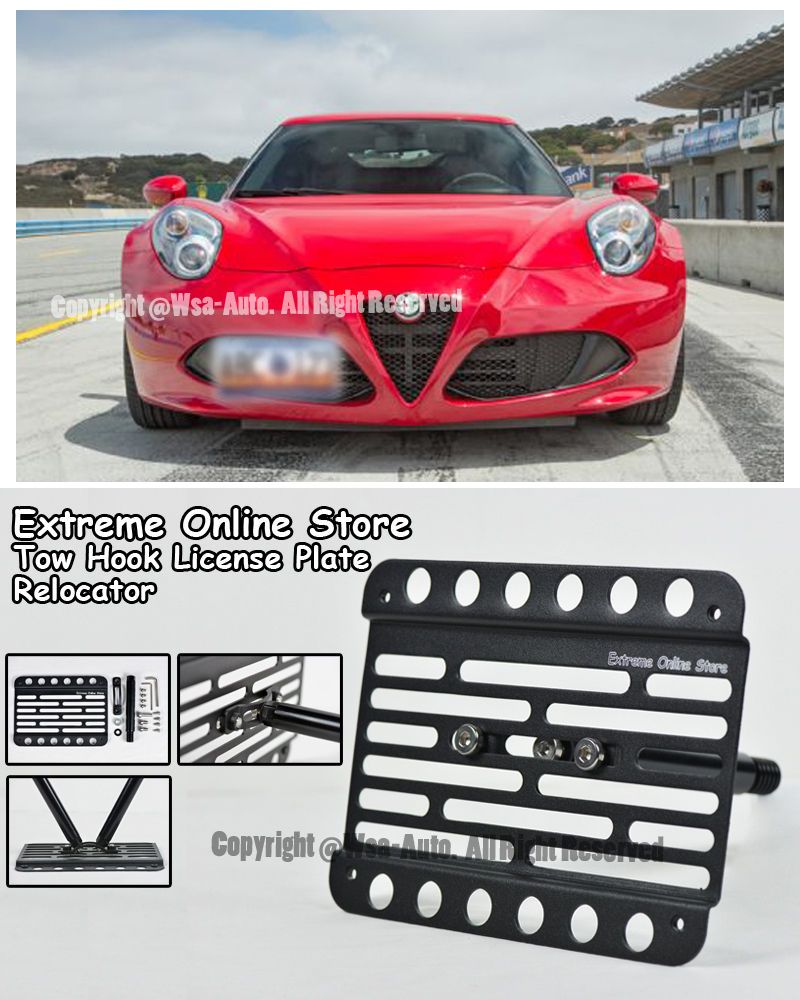 For 15 Up Alfa Romeo 4c Front Bumper Tow Hook License