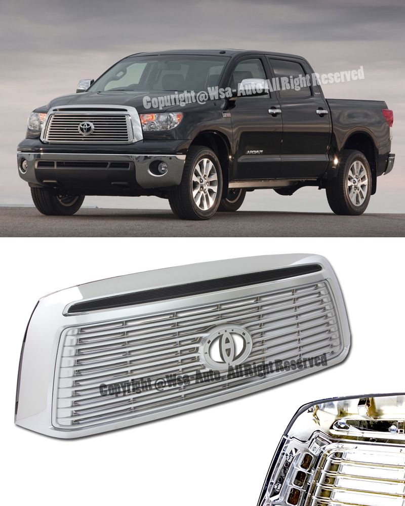 For 07-13 Toyota Tundra Limited Platinum Style F Bumper Grill Chrome