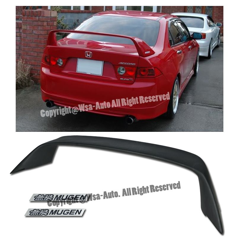 Fits 0408 Acura TSX Mugen Style Rear Wing Spoiler CL9 EuroR w/ Black
