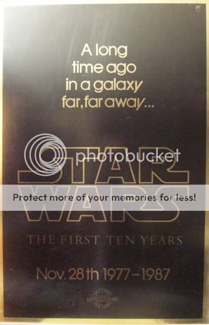 STAR WARS 10th Anniversary GOLD MYLAR UK VIP poster  