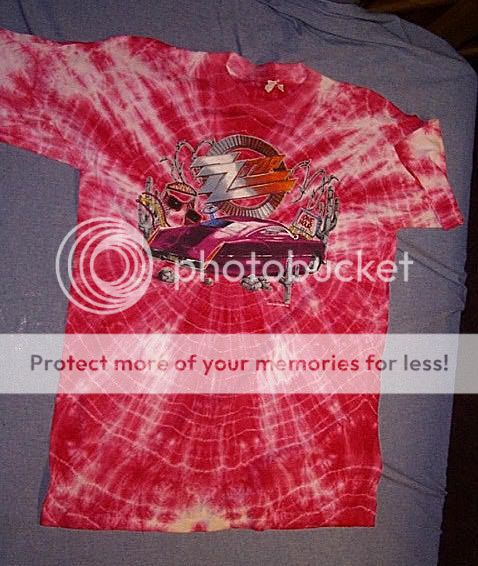 ZZ TOP Recycler CADZILLA TIE DYE Red T awesome L@@K XL  