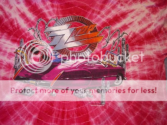 ZZ TOP Recycler CADZILLA TIE DYE Red T awesome L@@K XL  