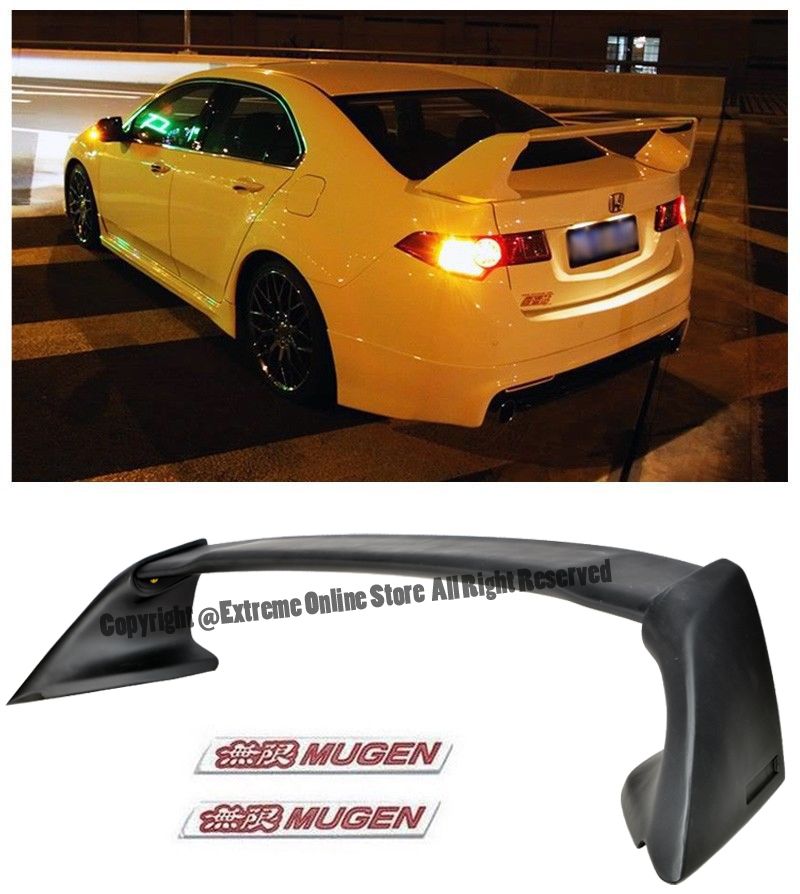 For 09-Up Acura TSX CU2 Mugen Style Rear Trunk Wing Spoiler W/ 2 Pcs ...